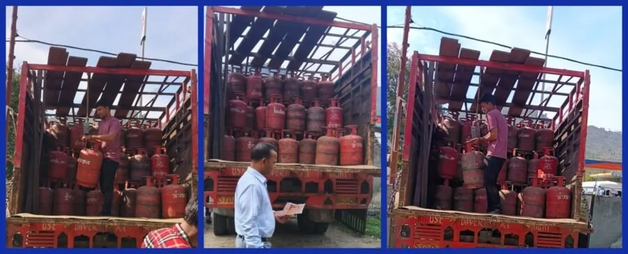 डीएम स्वाति एस. भदौरिया की सख्ती का असर, श्रीनगर में गैस सिलेंडरों की कालाबाजारी पर शिकंजा, वितरण वाहन में मिले 9 भरे सिलेंडर
